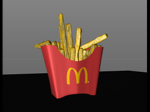 french fries Model 3D