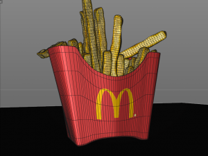 french fries Model 3D
