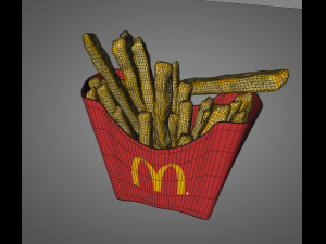 french fries Model 3D
