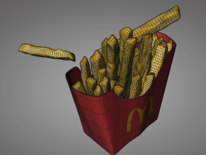 french fries Model 3D