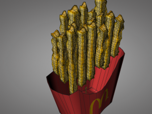 french fries Model 3D