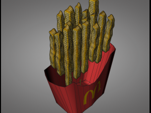 french fries Model 3D