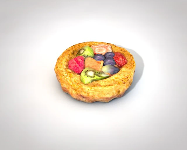 torta de frutas Modelo 3D .c4d .max .obj .3ds .fbx .stl .blend 
