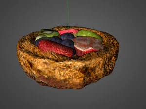 torta de frutas Modelo 3D