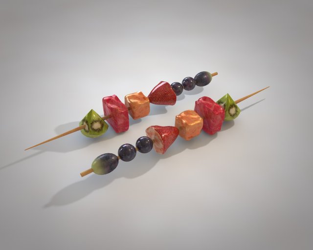 fruit skewer 3D मॉडल .c4d .max .obj .3ds .fbx .stl .blend 