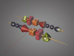 fruit skewer 3D मॉडल