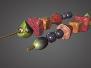 fruit skewer 3D मॉडल