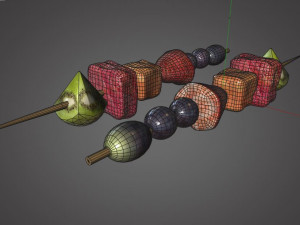 fruit skewer 3D मॉडल