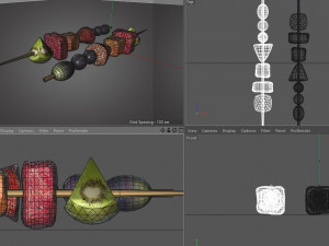 fruit skewer 3D मॉडल