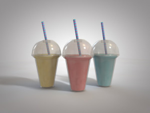 milk smoothies 3D Model