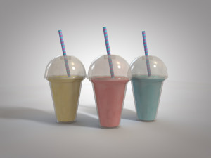 milk smoothies Model 3D