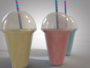 milk smoothies 3D Модель