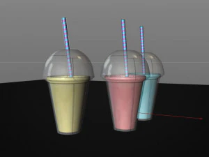 milk smoothies 3D Model
