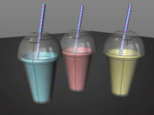 milk smoothies 3D Model