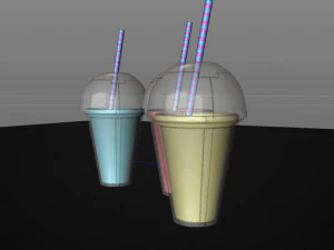 milk smoothies 3D Model