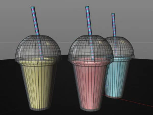 milk smoothies 3D Model