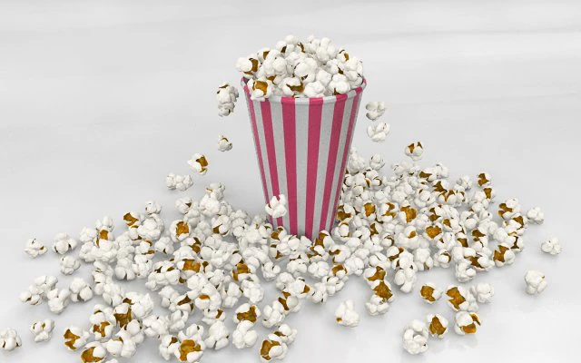 pop corn 3D Model .c4d .max .obj .3ds .fbx .stl .blend 