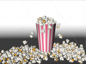 pop corn Modello 3D