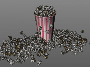 pop corn Modello 3D