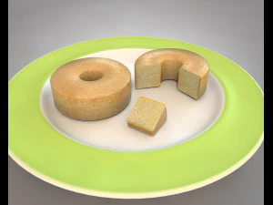 pan di spagna Modello 3D