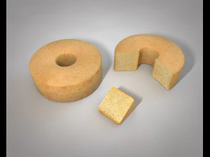 海绵蛋糕 3D 模型