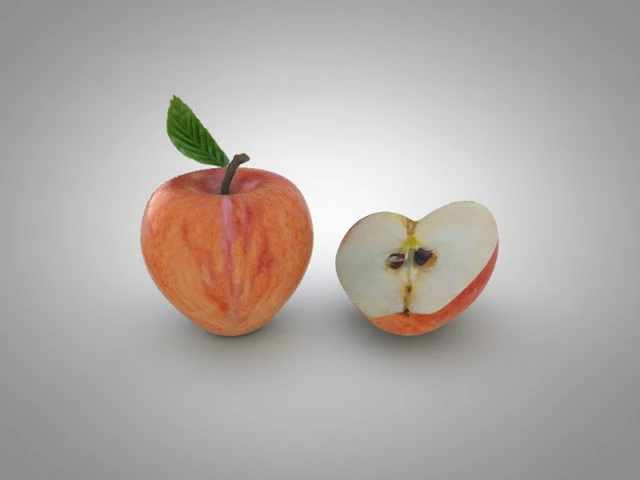 apple 3D Model .c4d .max .obj .3ds .fbx .stl .blend 