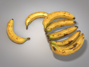 ripe banana Modelo 3D