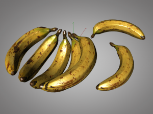 ripe banana Modelo 3D