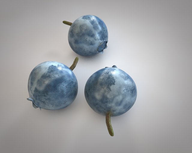 bilberry berries Modelo 3D .c4d .max .obj .3ds .fbx .stl .blend 