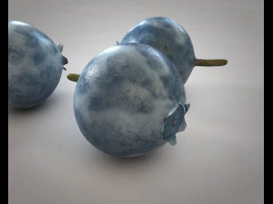 bilberry berries 3D Model