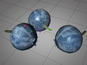 bilberry berries 3D Model