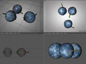 bilberry berries Modelo 3D