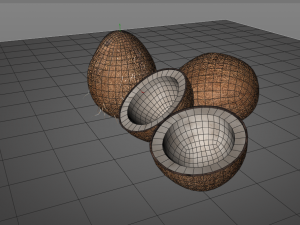 coconut shell inner 3D 模型