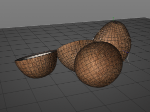 coconut shell inner 3D 模型