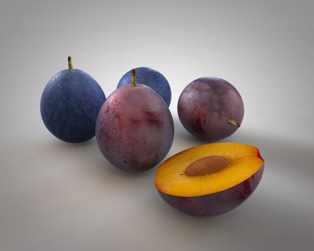 damson plum 3D 模型 .c4d .max .obj .3ds .fbx .stl .blend 