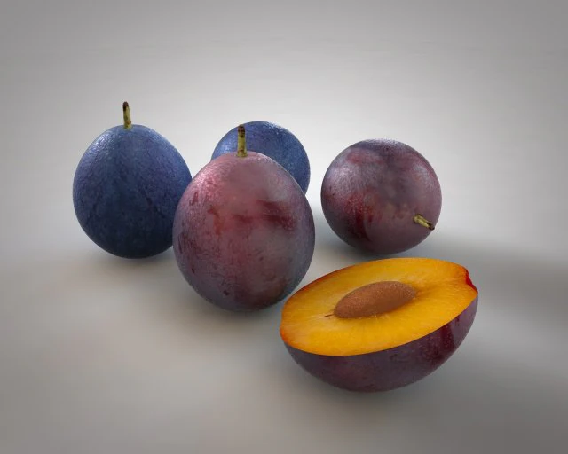 damson plum 3D Model .c4d .max .obj .3ds .fbx .stl .blend 