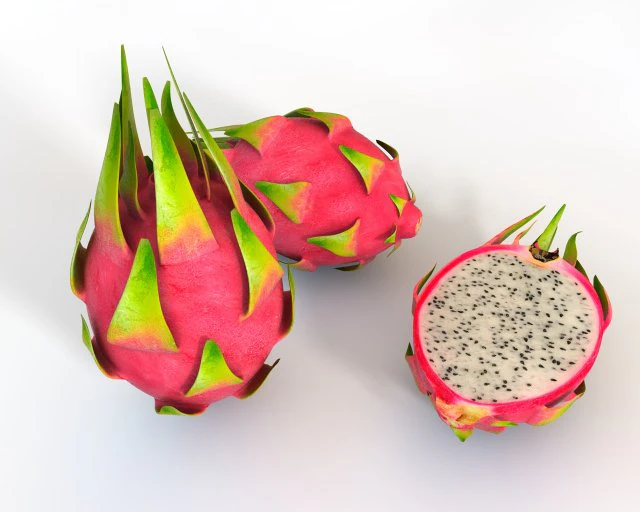 dragon fruit 3D Model .c4d .max .obj .3ds .fbx .stl .blend 