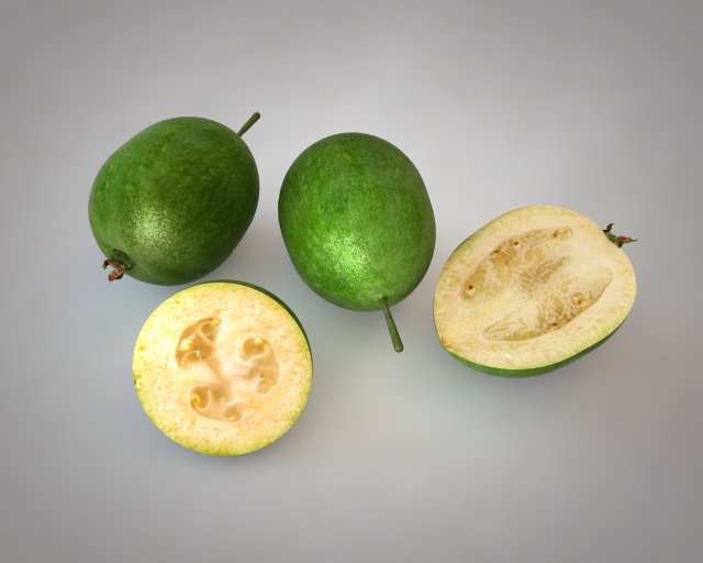 feijoa fruit Model 3D .c4d .max .obj .3ds .fbx .stl .blend