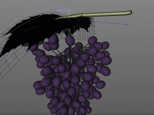 black purple grapes Modelo 3D