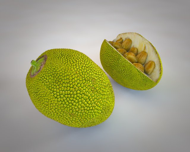 jack fruit 3D Модель .c4d .max .obj .3ds .fbx .stl .blend 