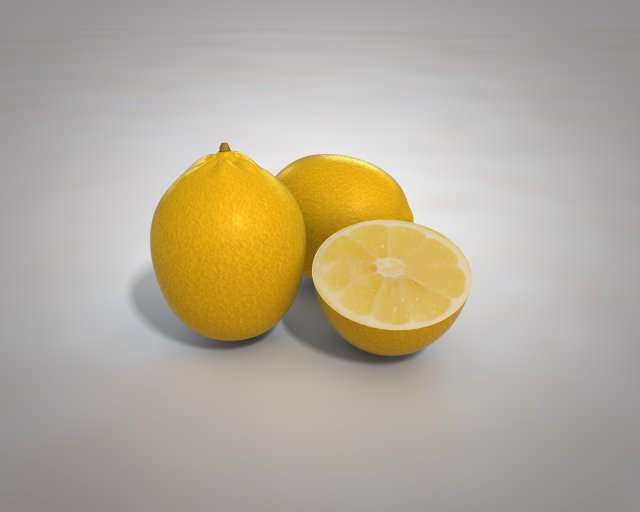 lemon yellow Model 3D .c4d .max .obj .3ds .fbx .stl .blend 