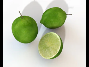 cytrynowo-limonkowa zieleń Model 3D