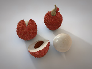 lychee litchi soapberry fruit 3D 모델