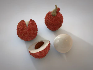 lychee litchi soapberry fruit 3D Model