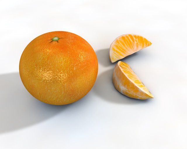 mandarin fruit Modello 3D .c4d .max .obj .3ds .fbx .stl .blend