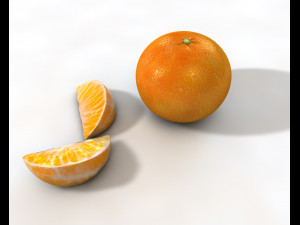 mandarin fruit Modello 3D