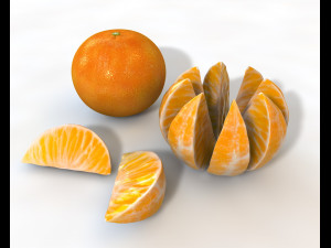 mandarin fruit Modello 3D