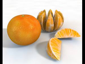 mandarin fruit Modello 3D