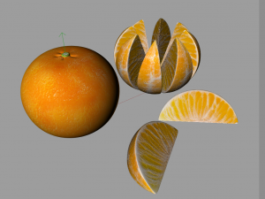mandarin fruit Modello 3D