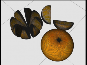 mandarin fruit Modello 3D